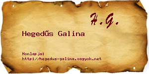 Hegedűs Galina névjegykártya